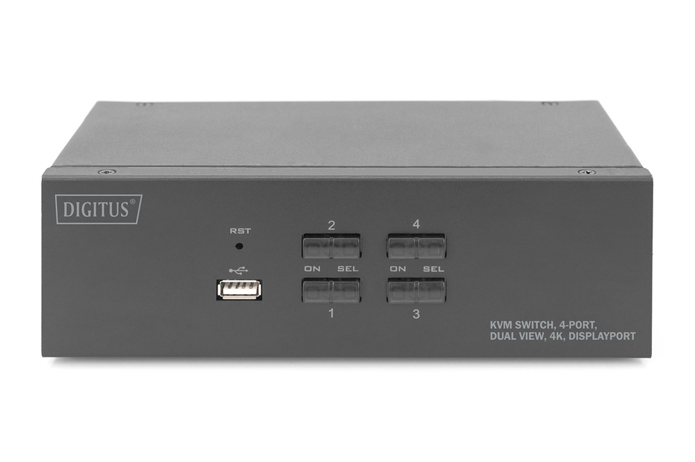 DIGITUS DS-12882 UHD 4K 60Hz 4 port Dual Display Displayport KVM Switch