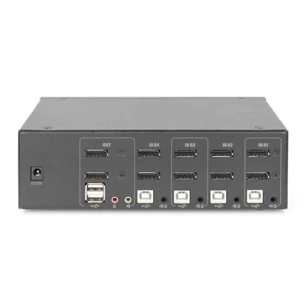DIGITUS DS-12882 UHD 4K 60Hz 4 port Dual Display Displayport KVM Switch