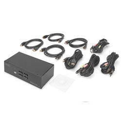 DIGITUS DS-12882 UHD 4K 60Hz 4 port Dual Display Displayport KVM Switch