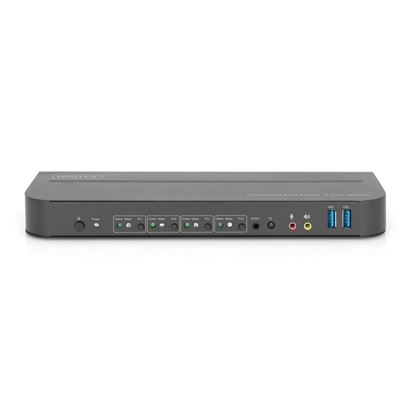 DIGITUS DS-12890 Full HD 4K 60Hz 4 port HDMI/Displayport KVM Switch