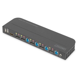 DIGITUS DS-12890 Full HD 4K 60Hz 4 port HDMI/Displayport KVM Switch