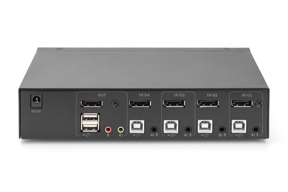 DIGITUS DS-12891 UHD 4K 60Hz 4 port Displayport KVM Switch