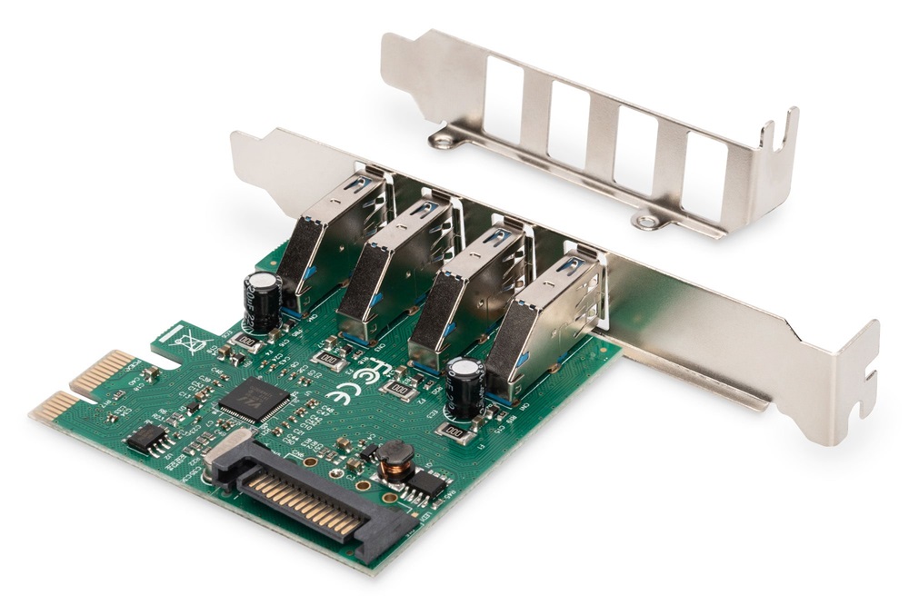 DIGITUS DS-30221-1 4 Port USB 3.0 PCIe hálózati kártya