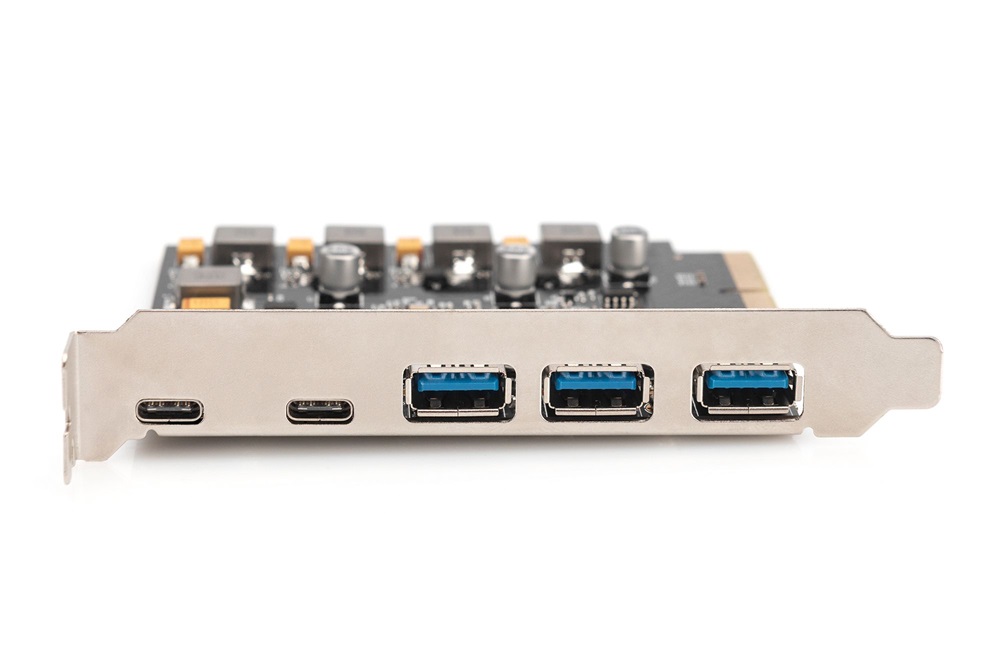 DIGITUS DS-30222 5 port USB 3.1 Gen2 Type-A/Type-C PCIe hálózati kártya