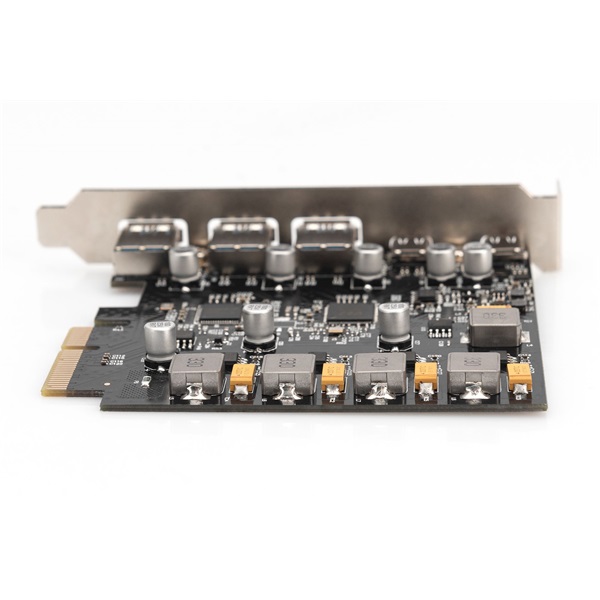 DIGITUS DS-30222 5 port USB 3.1 Gen2 Type-A/Type-C PCIe hálózati kártya