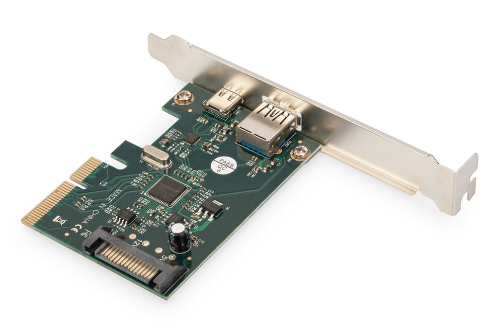 DIGITUS DS-30225 2 port USB 3.1 Type-A/Type-C PCIe hálózati kártya