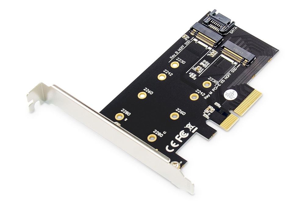 DIGITUS DS-33170 M.2 NGFF/NVMe SSD PCI Express 3.0 bővítőkártya