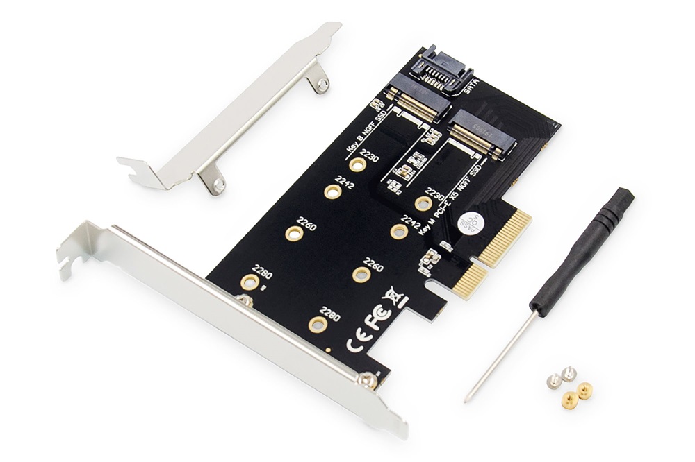 DIGITUS DS-33170 M.2 NGFF/NVMe SSD PCI Express 3.0 bővítőkártya