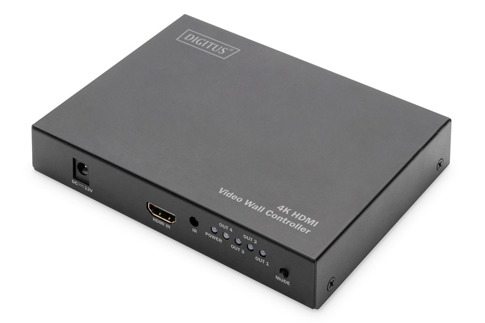 DIGITUS DS-43309 HDMI 2x2 videofal vezérlő fekete 4K/60Hz (4:4:4)