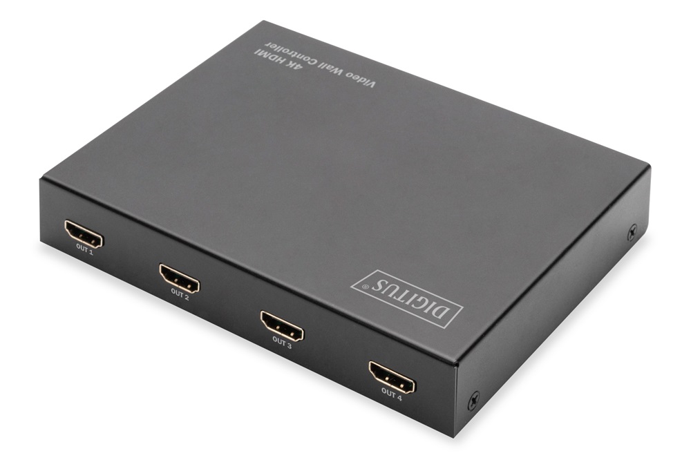 DIGITUS DS-43309 HDMI 2x2 videofal vezérlő fekete 4K/60Hz (4:4:4)