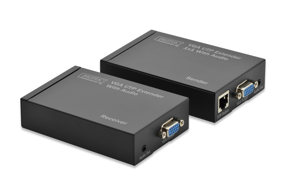 DIGITUS DS-53400 audió/videó jeltovábbító (AV adó és vevőegység)