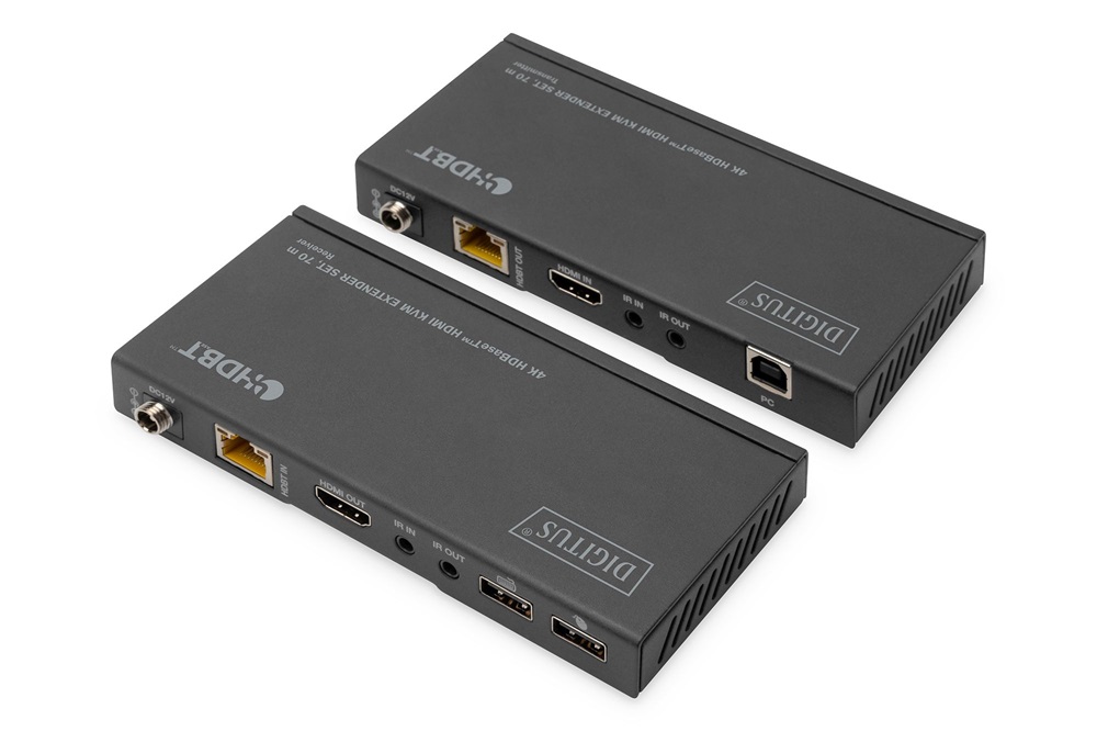 DIGITUS DS-55512 HDBaseT HDMI 4K 60Hz Cat.6A/Cat.7/Cat.8 150m extender szett