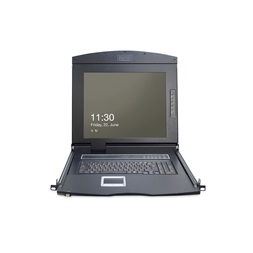 DIGITUS DS-72210-4UK 1U 17" 8xCat.5 LCD KVM konzol Angol billentyűzettel