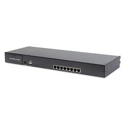 DIGITUS DS-72210-4UK 1U 17" 8xCat.5 LCD KVM konzol Angol billentyűzettel
