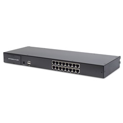 DIGITUS DS-72210-5UK 1U 17" 16xCat.5 TFT  KVM konzol Angol billentyűzettel touchpaddal