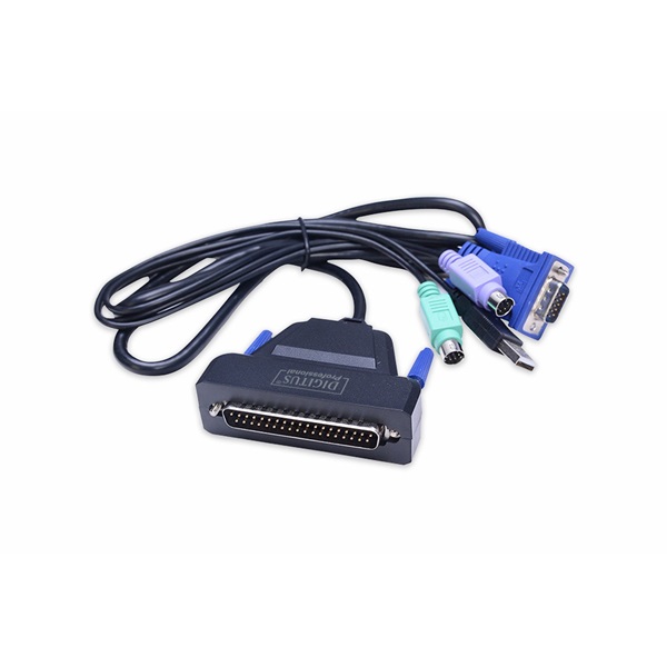 DIGITUS DS-72211-1UK 1U 19" 1xVGA LCD KVM konzol Angol billentyűzettel