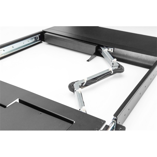 DIGITUS DS-72220-6UK 1U 17" 8xHDMI HD LCD moduláris KVM konzol Angol billentyűzettel touchpaddal