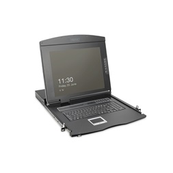 DIGITUS DS-72221-4UK 1U 19" 8xCat.5 HD LCD moduláris KVM konzol Angol billentyűzettel touchpaddal