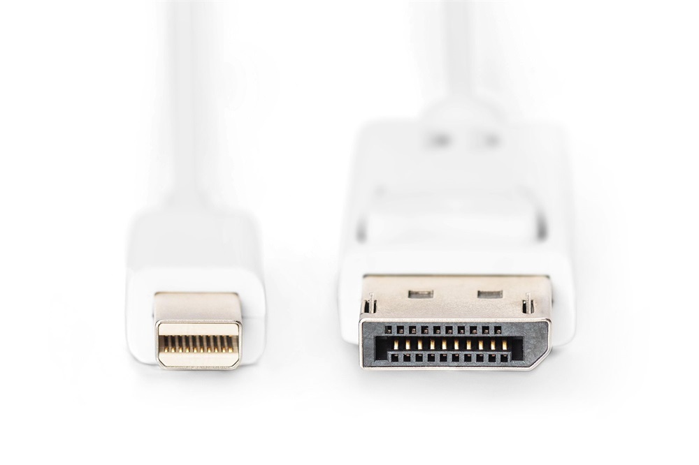 DIGITUS Full HD 60Hz 1.1a fehér DisplayPort - mini DisplayPort kábel 2m