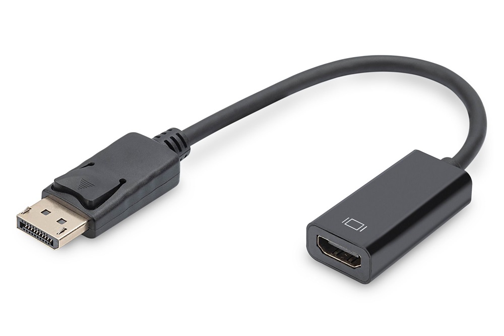 DIGITUS Full HD 60 Hz Dual-Mode 1.1a DisplayPort - HDMI type A Adapter 0,15m