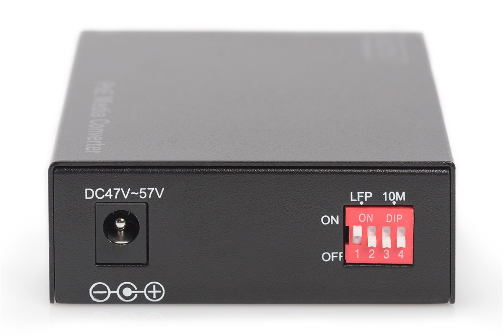 DIGITUS Gigabit PoE+ SM (RJ45-SC) 30W média konverter