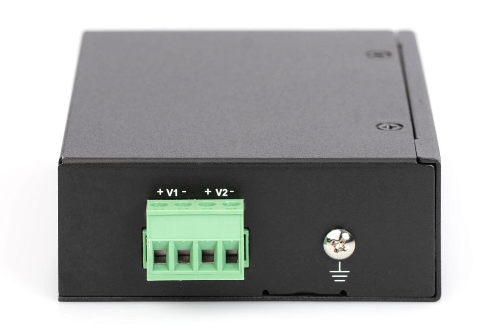 DIGITUS Gigabit PoE++ (max 95W) DIN sínre szerelhető ipari tápleválasztó