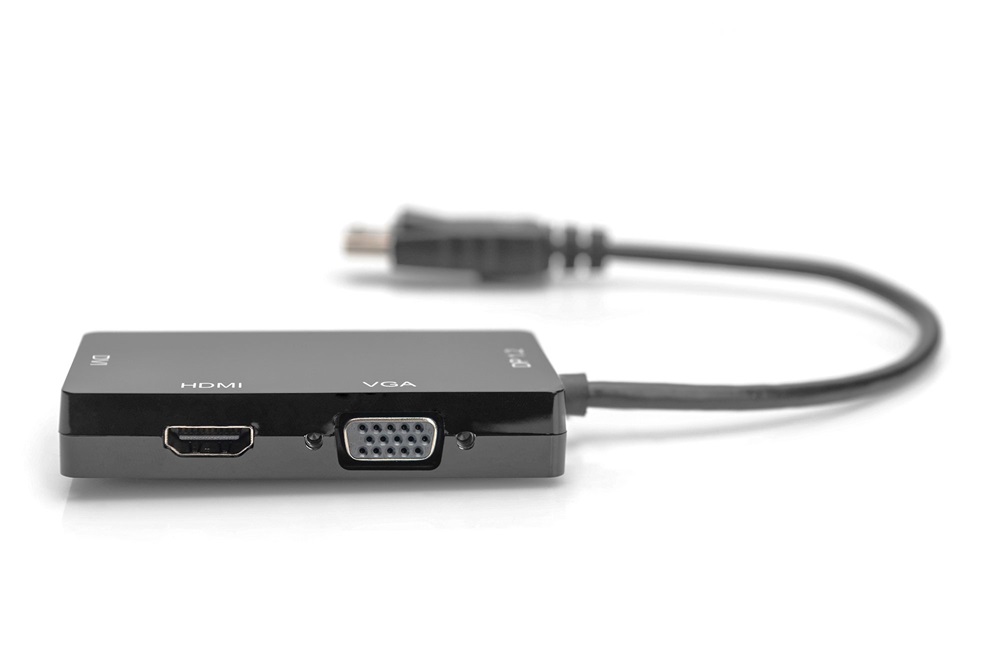 DIGITUS High Speed 1080P Full HD 4K DisplayPort 3in1 Multi Media Adapter