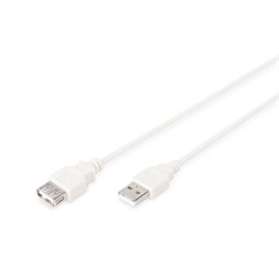 DIGITUS High Speed 2.0 USB hosszabbító kábel bézs 1,8m