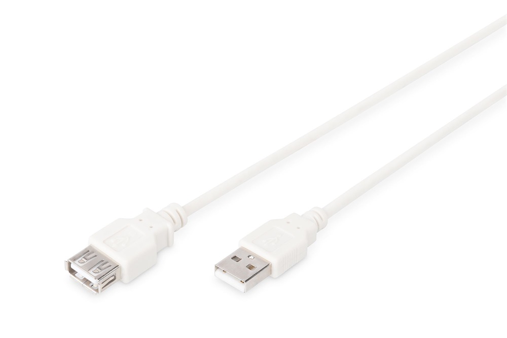 DIGITUS High Speed 2.0 USB hosszabbító kábel bézs 1,8m
