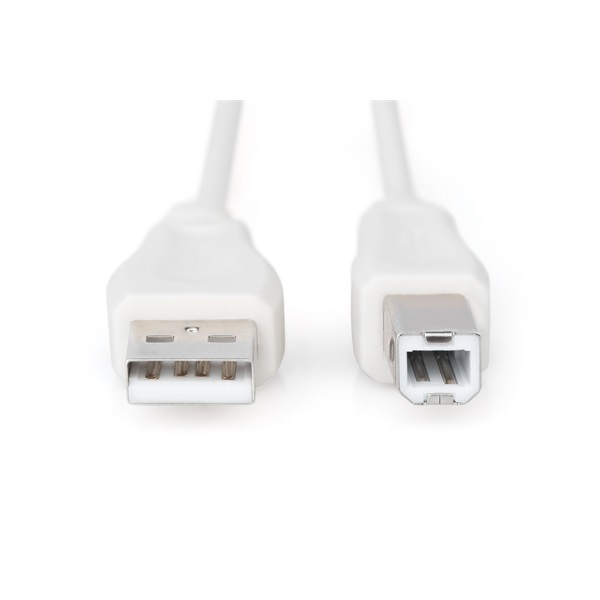 DIGITUS High Speed 2.0 USB type-B - USB type A CU árnyékolt bézs kábel 1,8m
