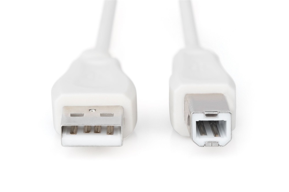 DIGITUS High Speed 2.0 USB type-B - USB type A CU árnyékolt bézs kábel 1,8m