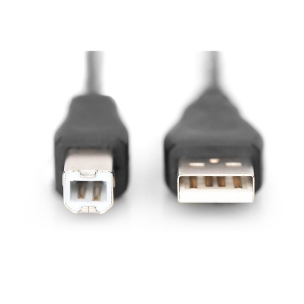 DIGITUS High Speed 2.0 USB type-B - USB type A CCA árnyékolatlan fekete kábel 1,8m