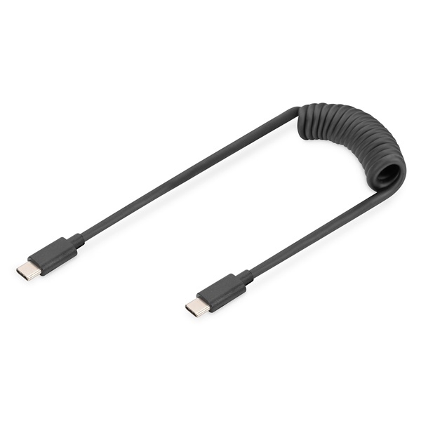 DIGITUS High Speed 2.0 USB type-C Spirálkábel 1m