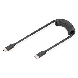 DIGITUS High Speed 2.0 USB type-C Spirálkábel 1m