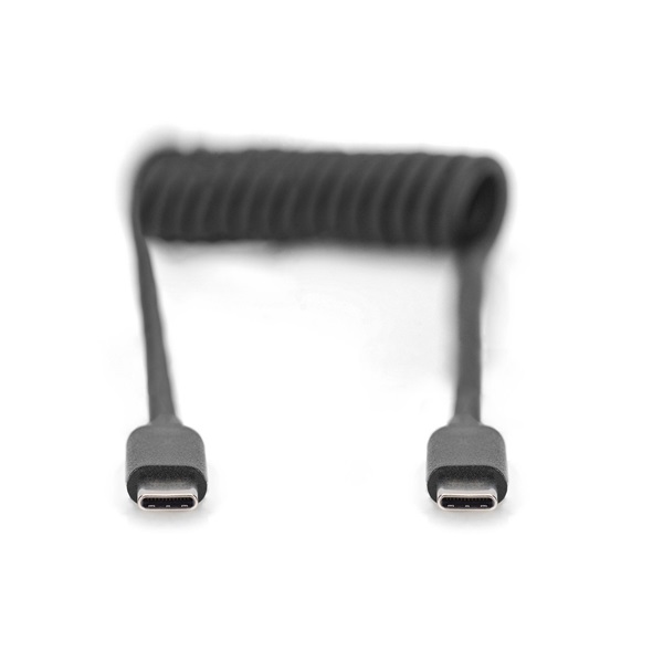 DIGITUS High Speed 2.0 USB type-C Spirálkábel 1m