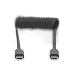 DIGITUS High Speed 2.0 USB type-C Spirálkábel 1m