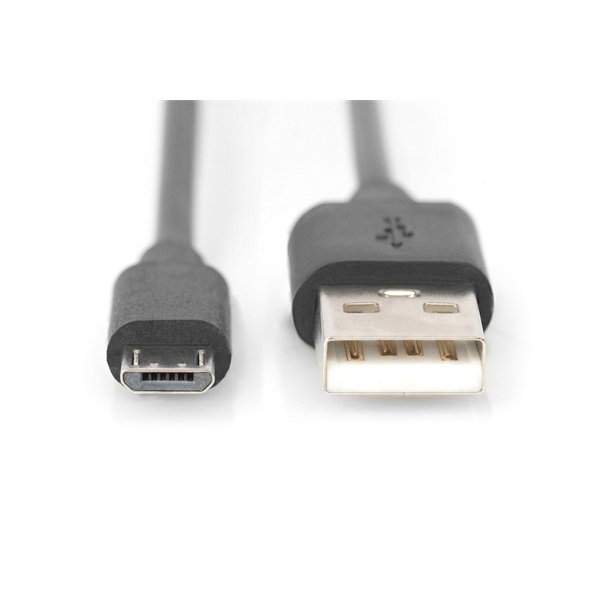 DIGITUS High Speed 2.0 micro USB B - USB type A kábel 1,8m