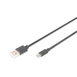 DIGITUS High Speed 2.0 micro USB  - USB type A kábel 1,8m