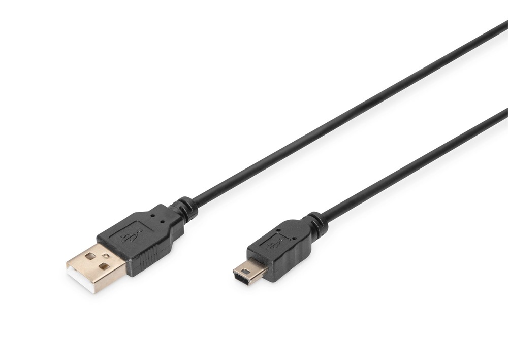 DIGITUS High Speed 2.0 mini USB B - USB type A kábel 1,8m