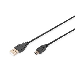 DIGITUS High Speed 2.0 mini USB B - USB type A kábel 1m