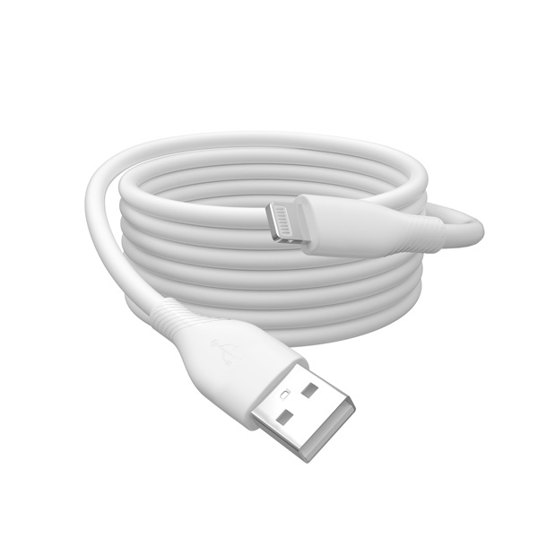 DIGITUS High Speed USB-A 2.0 Lightning fehér szilikon töltőkábel 1m