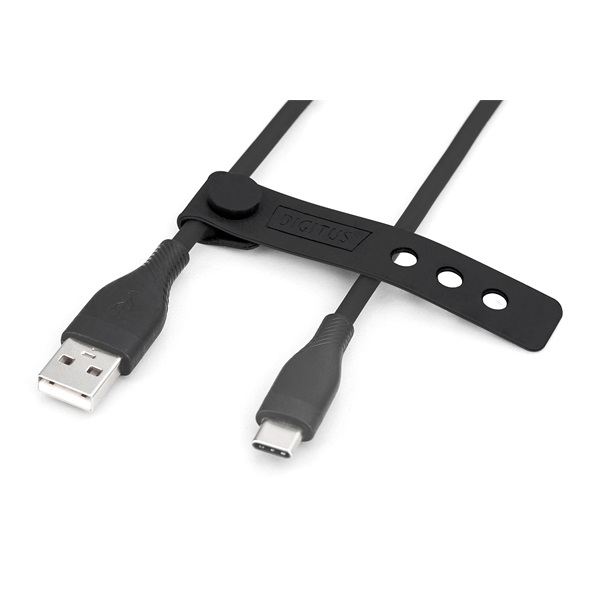DIGITUS High Speed USB-A 2.0 - USB type-C szilikon kábel 2m