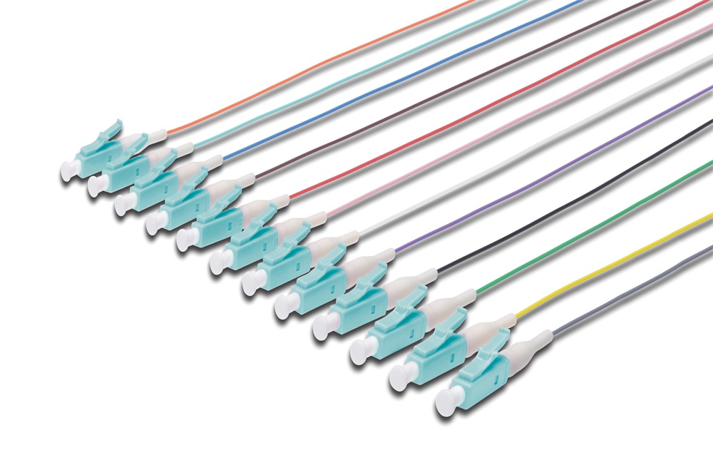 DIGITUS MM simplex 50/125µm LC OM3 2m pigtail (12db-os csomag)