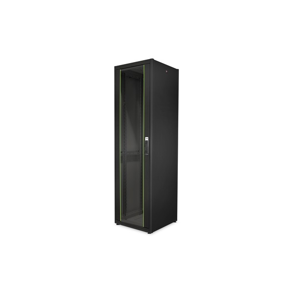DIGITUS Rack Dynamic Basic 19" 42U 2040x600x600mm üvegajtós fekete álló rack szekrény