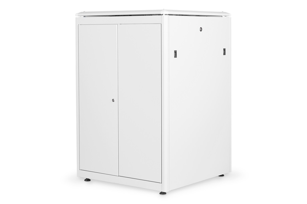 DIGITUS Rack Unique 19" 22U 1164x800x800mm üvegajtós szürke álló rack szekrény