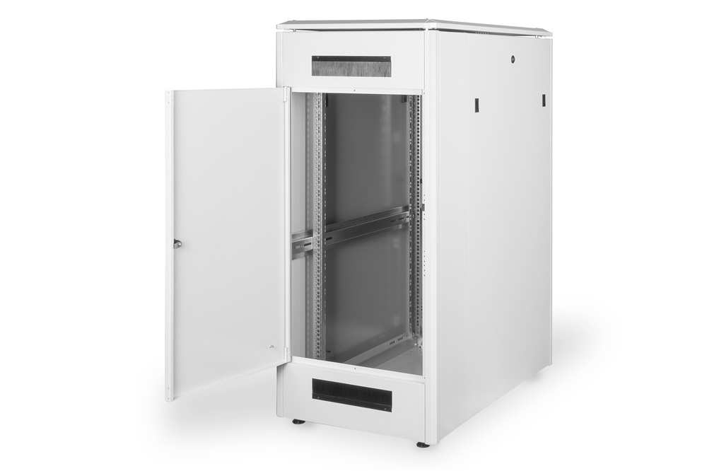 DIGITUS Rack Unique 19" 26U 1342x600x1000mm üvegajtós szürke álló rack szekrény