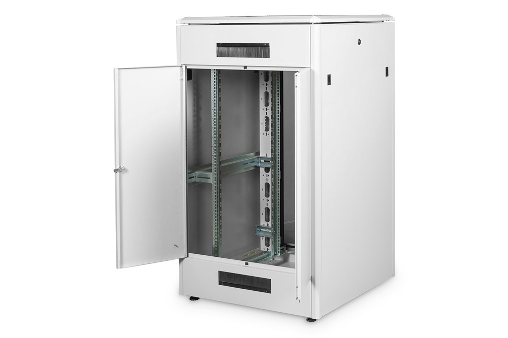 DIGITUS Rack Unique 19" 26U 1342x800x800mm üvegajtós szürke álló rack szekrény