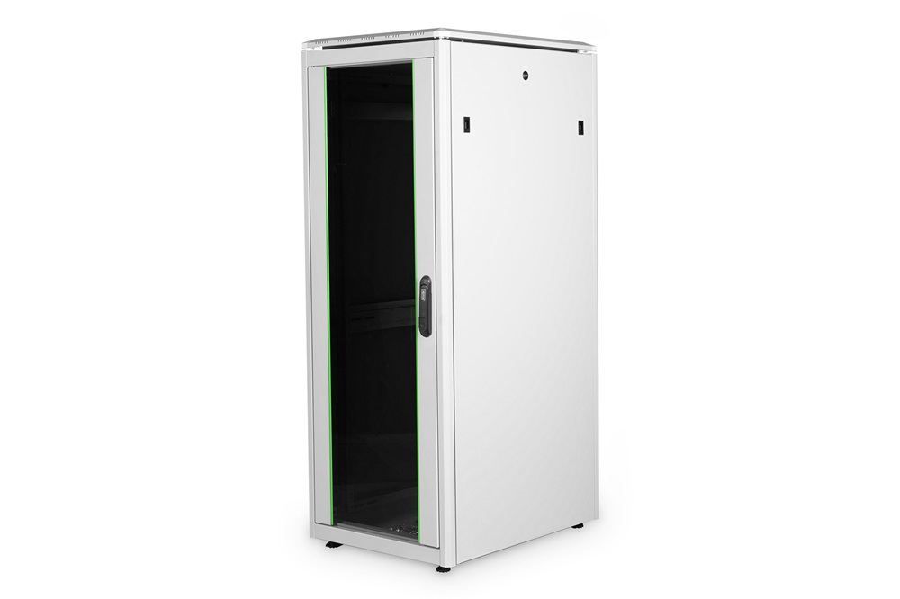 DIGITUS Rack Unique 19" 32U 1609x600x800mm üvegajtós szürke álló rack szekrény