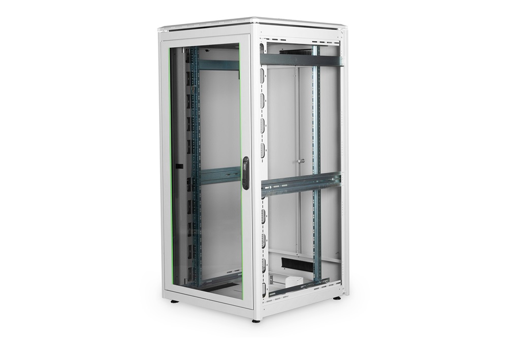 DIGITUS Rack Unique 19" 32U 1609x800x800mm üvegajtós szürke álló rack szekrény