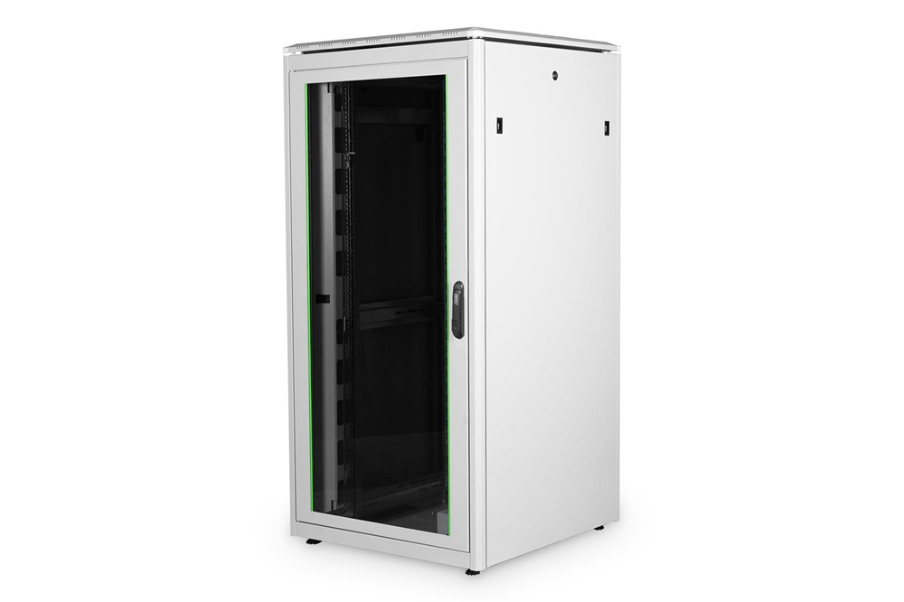 DIGITUS Rack Unique 19" 32U 1609x800x800mm üvegajtós szürke álló rack szekrény